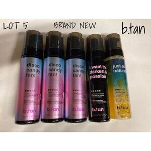 B.Tan Disco Candy Glow Self Tanning Mousse - 6.7oz Vegan Bronzer (Pack of 5)